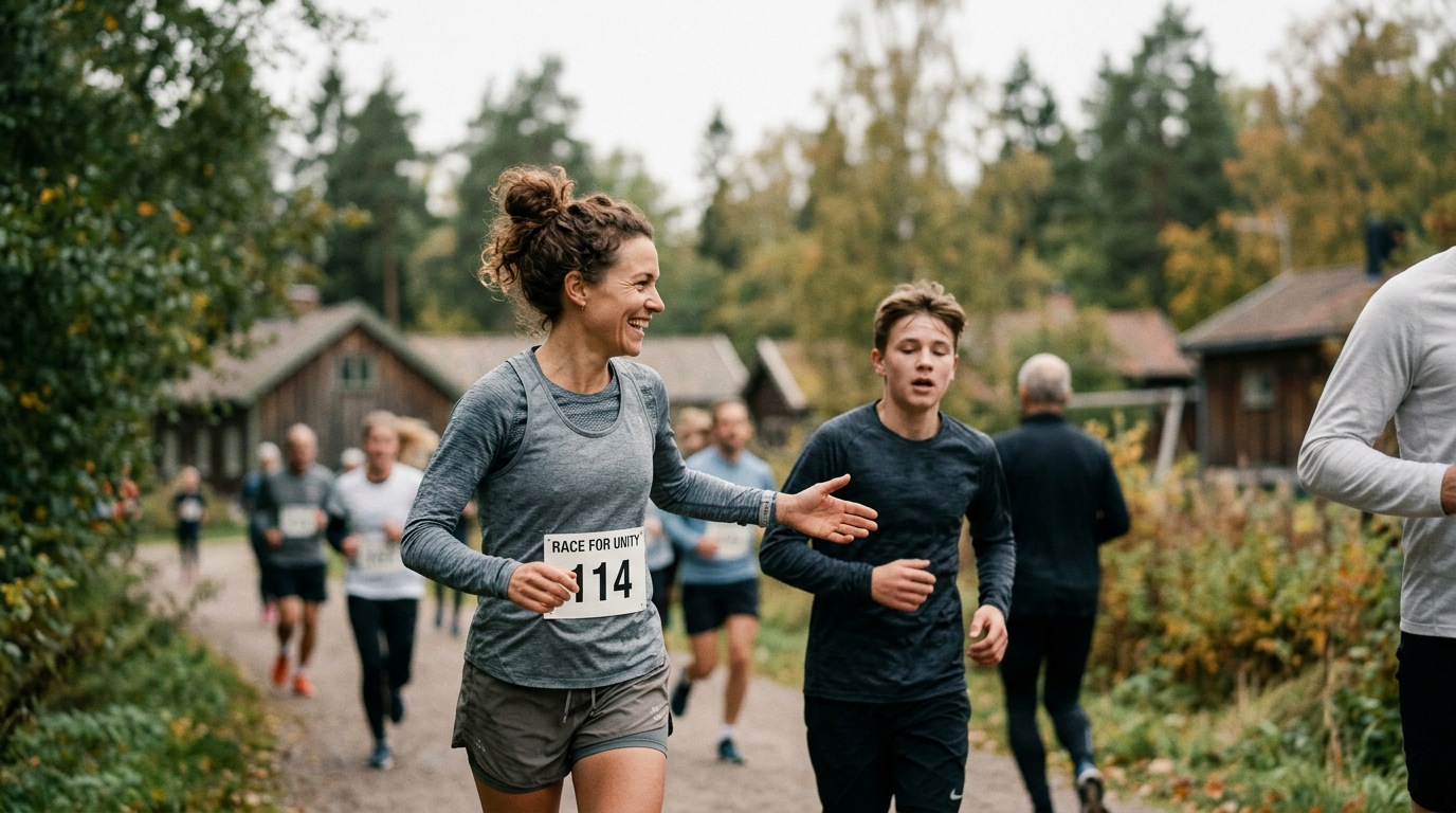 mulher jovem mostrando espirito de liderança em uma corrida - traço da personalidade colérica